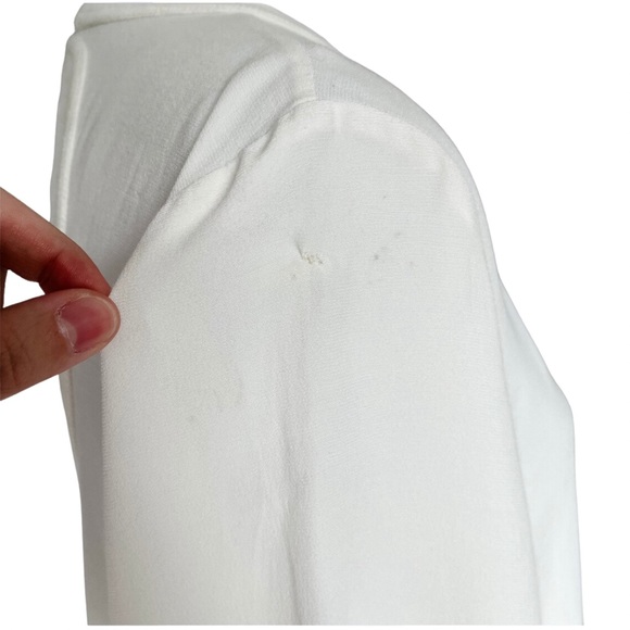 Sandro White Drapey Back Cut Out Shirt Women’s Top 2 - Picture 6 of 10